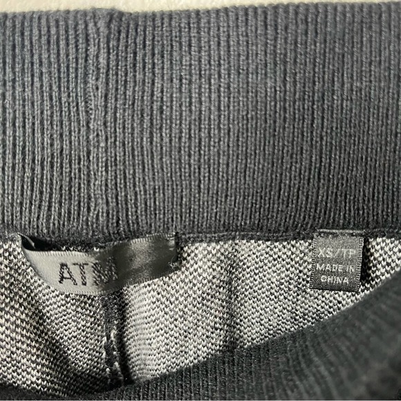 ATM Black Tuxedo Stripe Cashmere Blend Knit Pants Womens Size XS - Picture 9 of 9